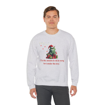 Funny Christmas Cat Sweatshirt - Christmas Crewneck- Holiday Sweatshirt