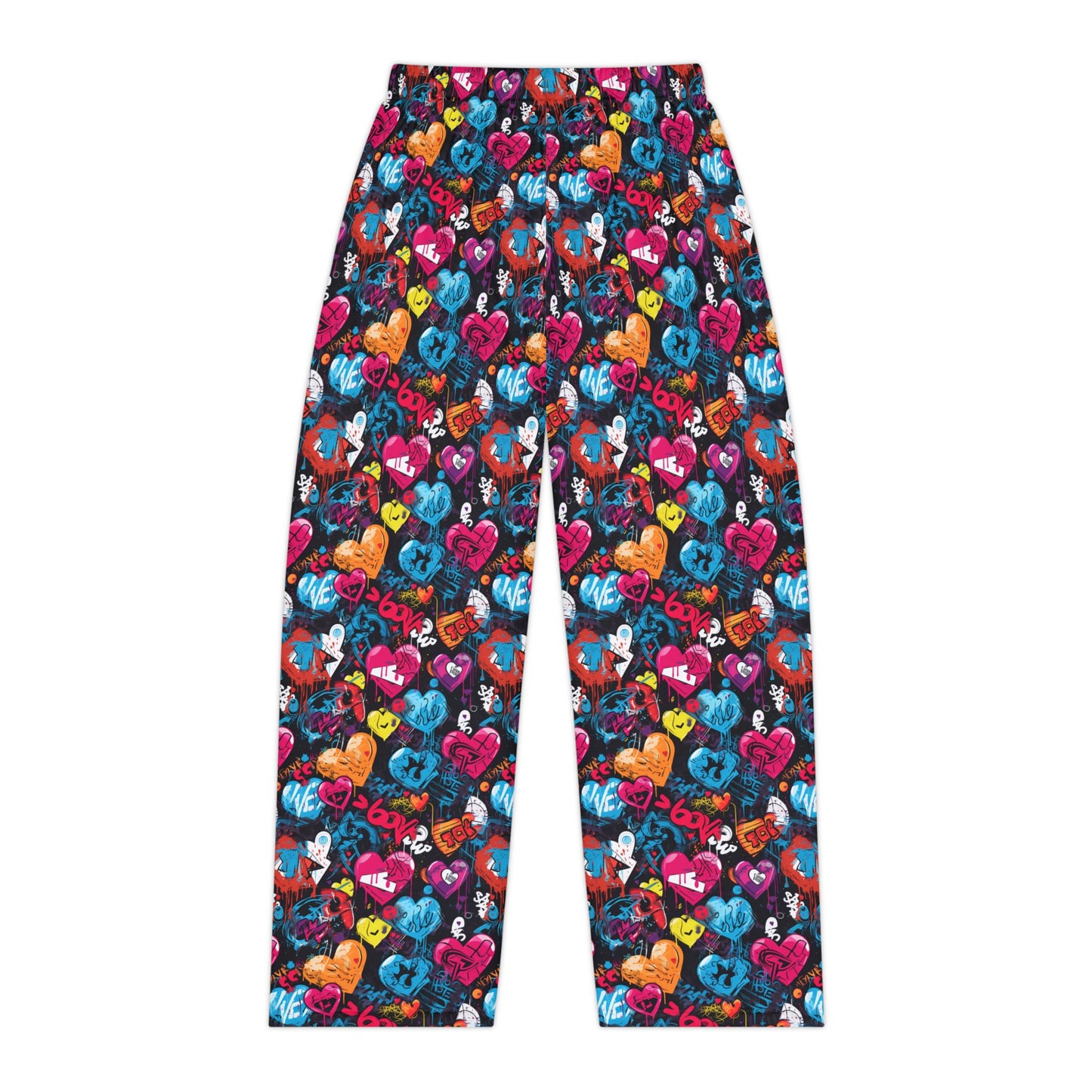 Graphic Hearts Women's Pajama Pants, Flirty Loungewear