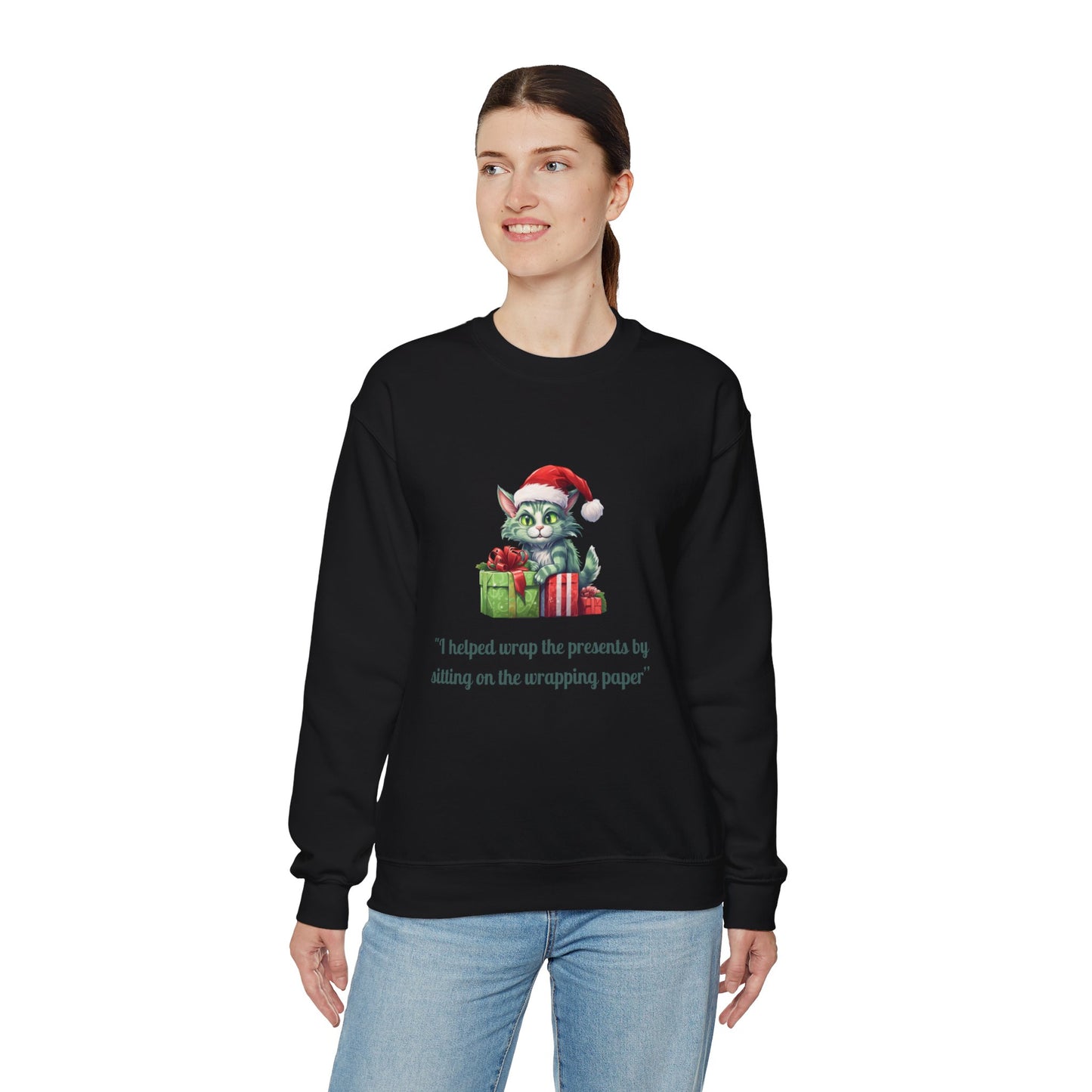 Funny Christmas Cat Sweatshirt - Christmas Crewneck- Holiday Sweatshirt