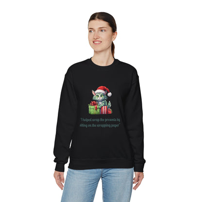 Funny Christmas Cat Sweatshirt - Christmas Crewneck- Holiday Sweatshirt