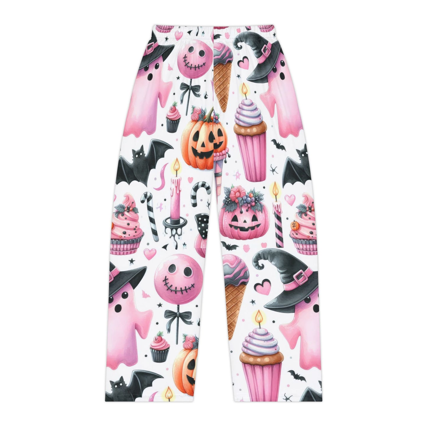 Pink Halloween Characters Pajama Pants - Women's Sleepwear Loungewear