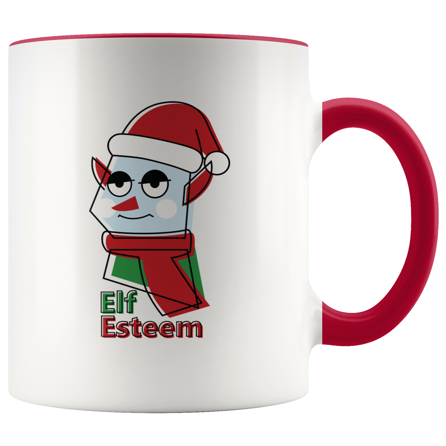 Elf Esteem Funny Christmas Coffee Mug Gift for Him Her Friends Custom accent mug Secret Santa