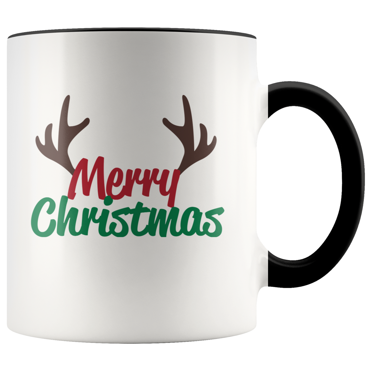 Merry Christmas Coffee Mug Deer Antlers Funny Holiday Mug Secret Santa Coworker gift