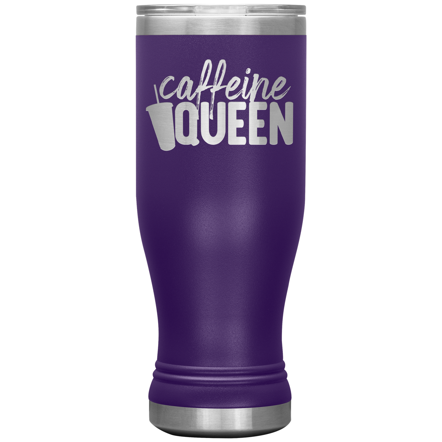 Caffeine Queen Funny Tumbler for Women 20 oz Insulated Stainless Steel Mug Cup