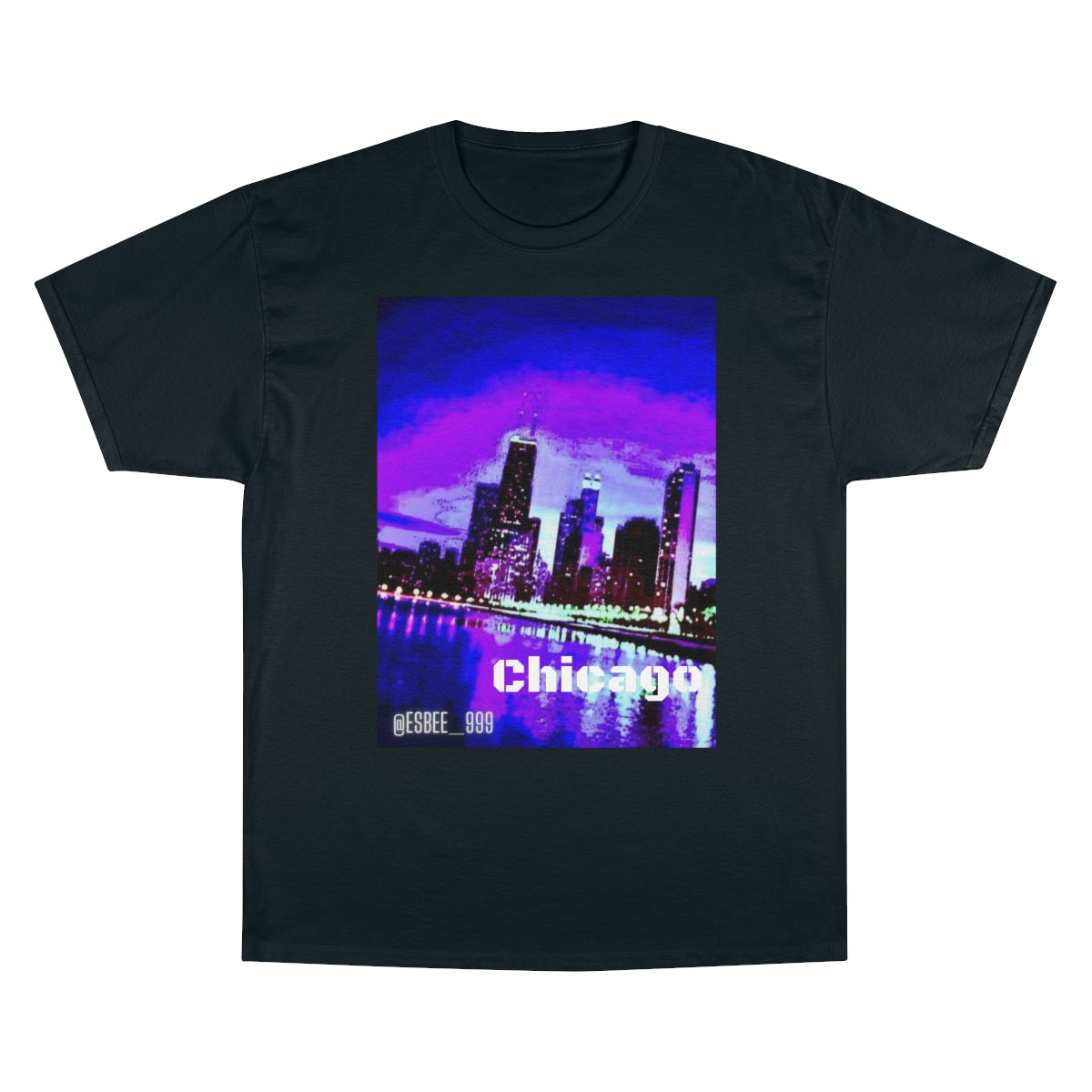 Chicago Skyline Graphic Tee Shirt Crewneck Streetwear Men Women Champion Shirt