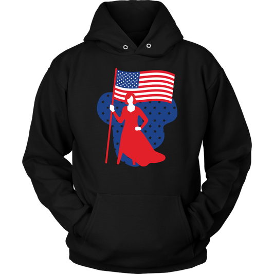 Women Patriotic 4th of July Hoodie Custom Graphic top USA