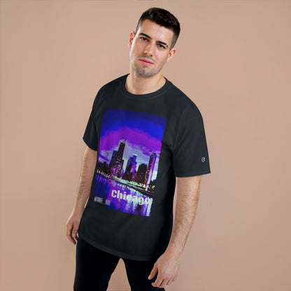 Chicago Skyline Graphic Tee Shirt Crewneck Streetwear Men Women Champion Shirt