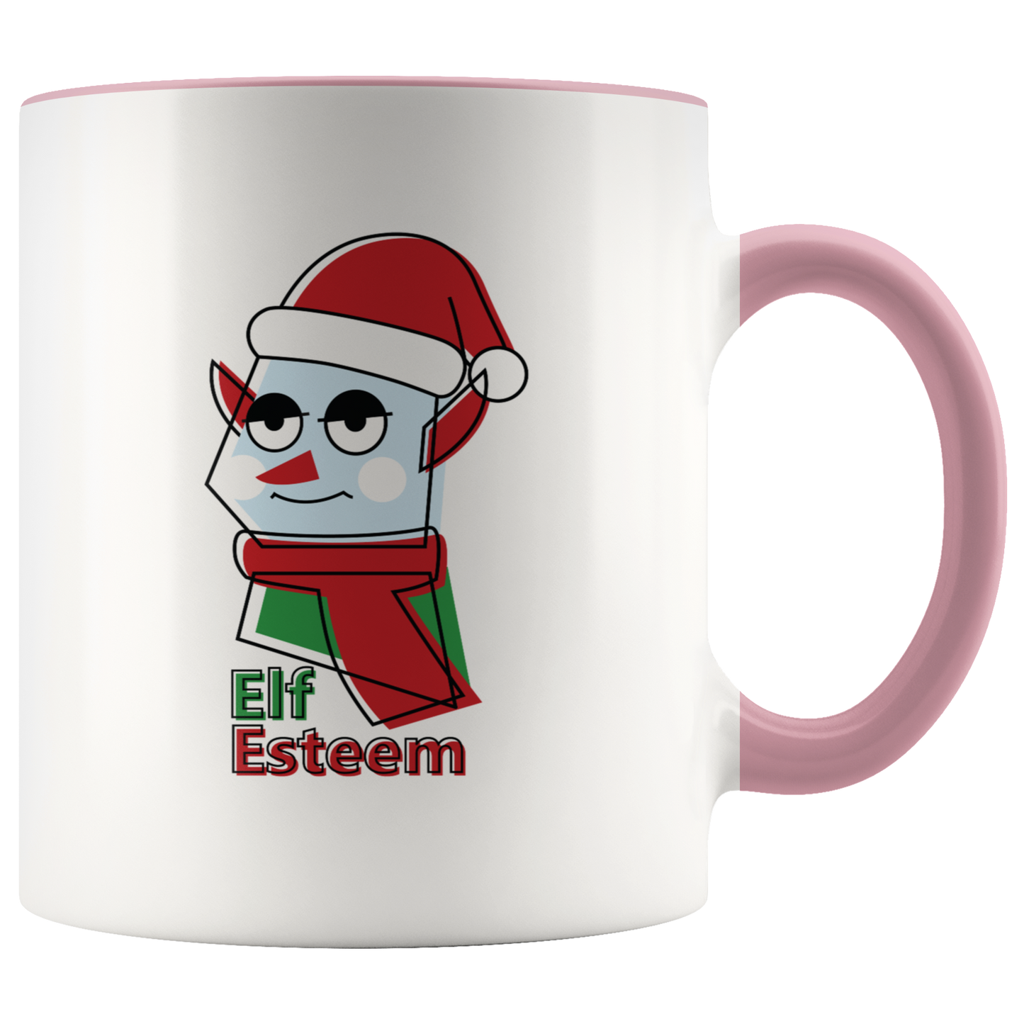 Elf Esteem Funny Christmas Coffee Mug Gift for Him Her Friends Custom accent mug Secret Santa