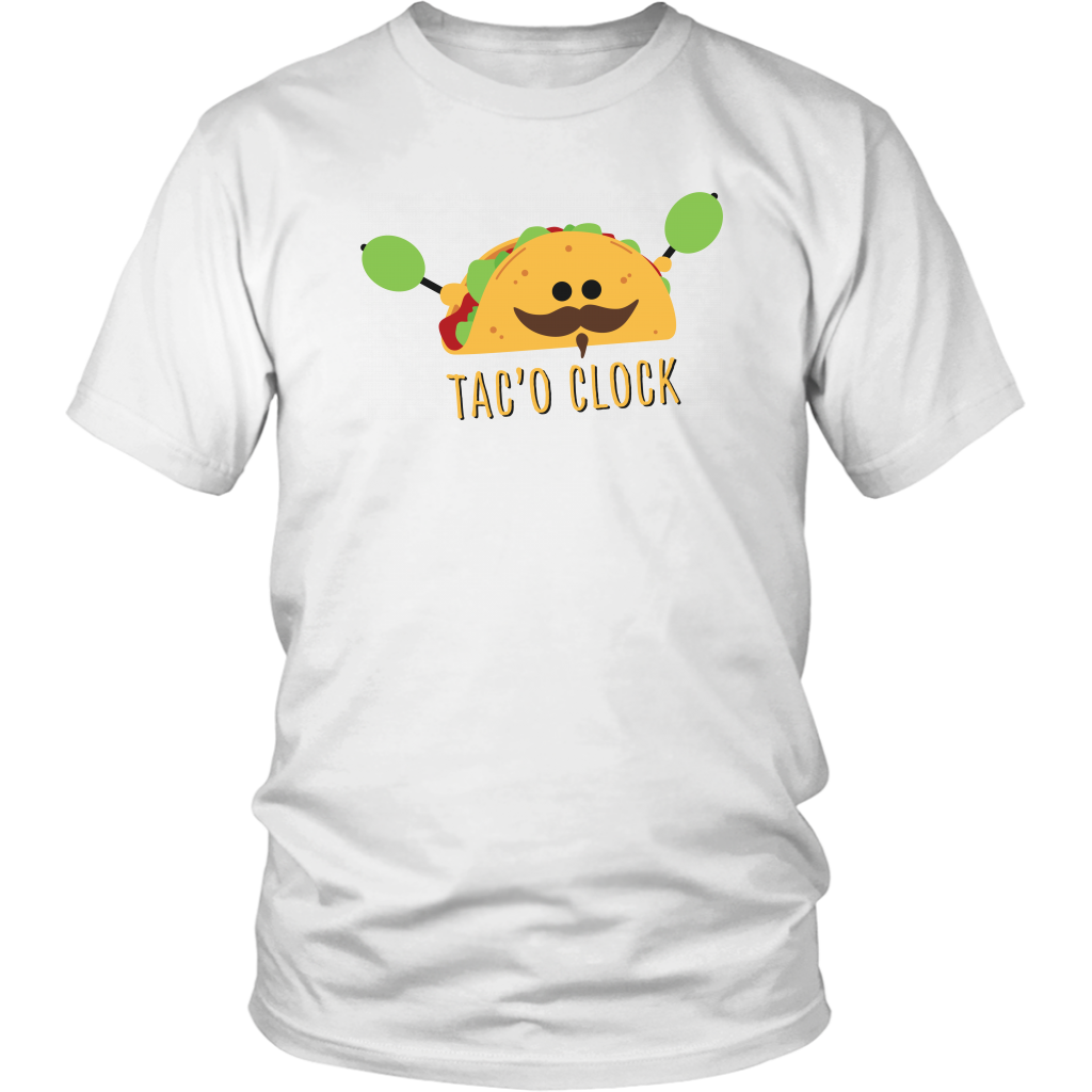 Taco T-Shirt Funny Taco Tee Shirt Men Women Taco Clock Graphic Tee