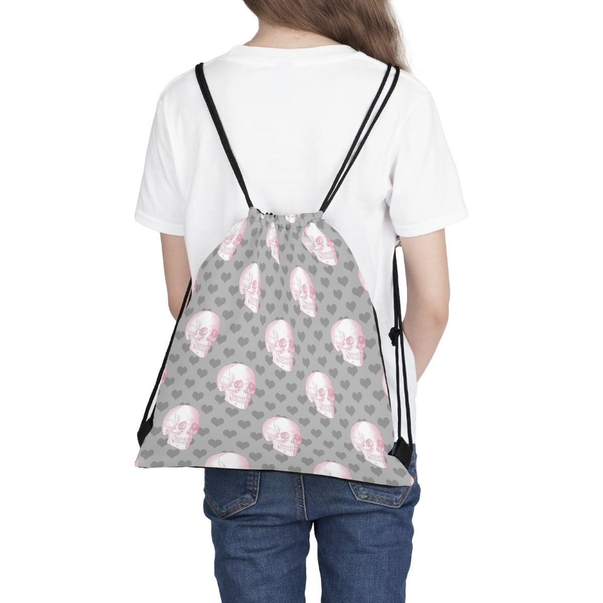 Romantic Goth Drawstring Bag Backpack Soft Canvas, School Backpack, Weekender, Back to School