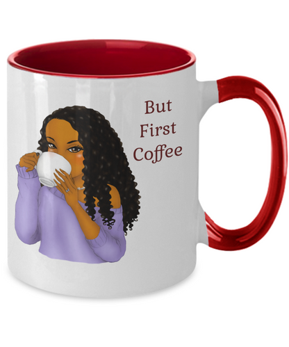 But First Coffee Mug Black Girl Mug Cute Coffee Gift For Her