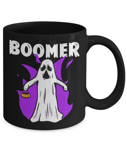 Boomer Ghost Halloween Coffee Mug Funny Ok Boomer