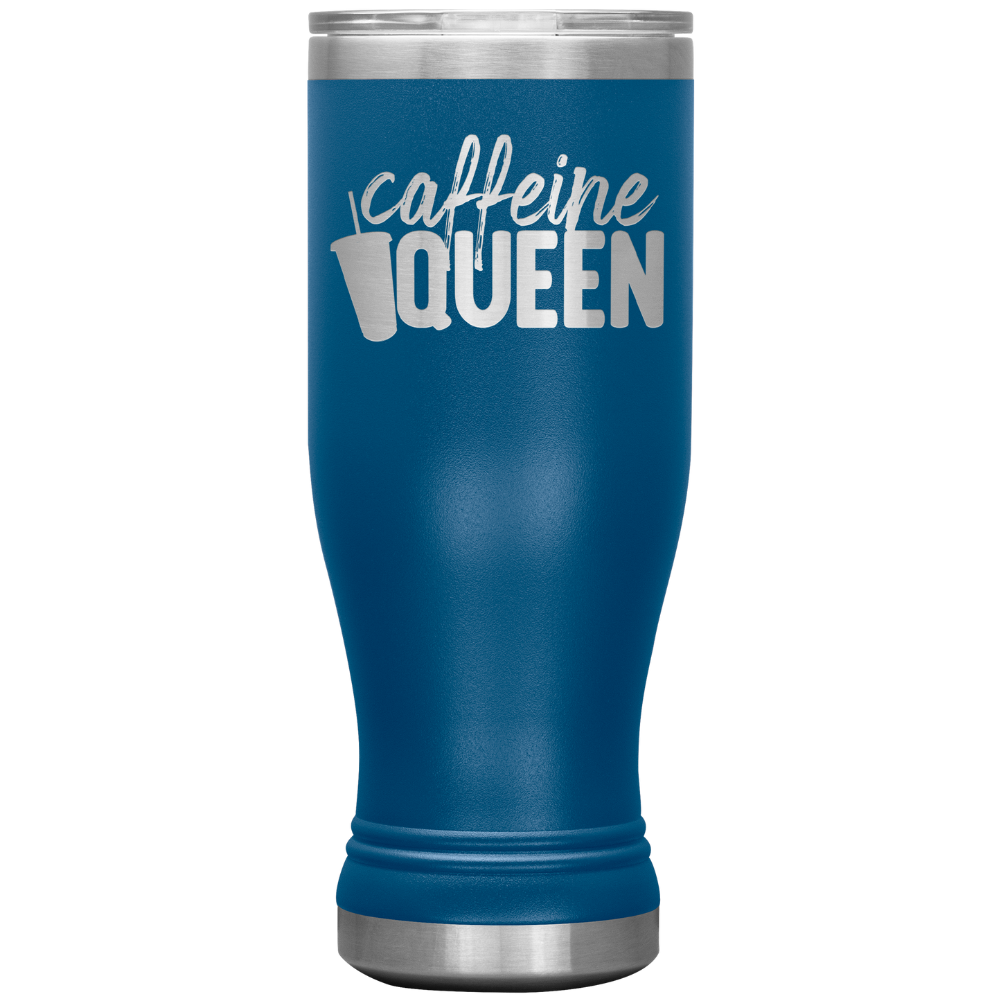 Caffeine Queen Funny Tumbler for Women 20 oz Insulated Stainless Steel Mug Cup