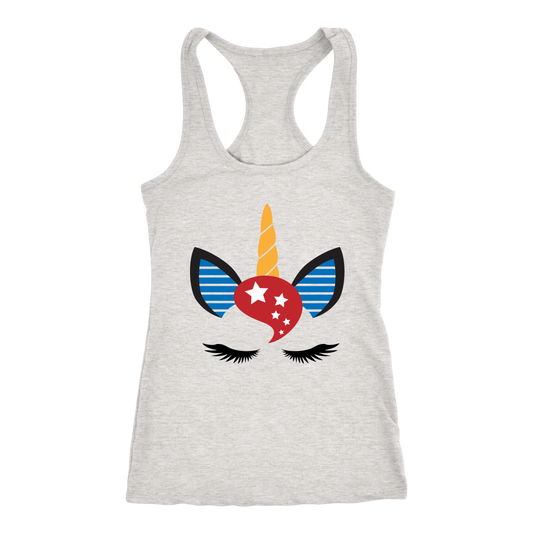 Unicorn USA Tank top Fourth of July Tee