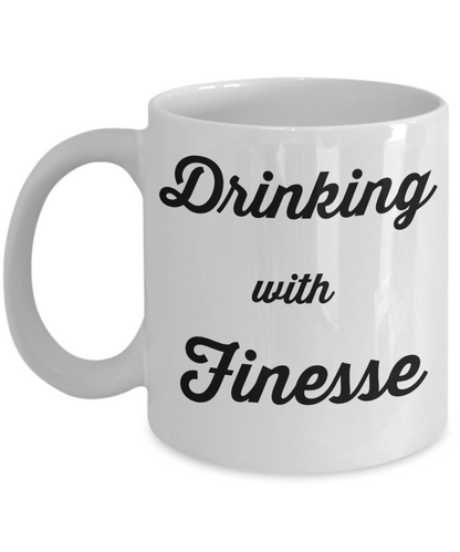 drinking with finesse mug