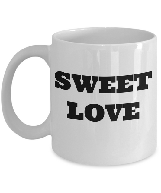 Sweet Love Ceramic Coffee mug tea cup gift wedding anniversary women men sentiment