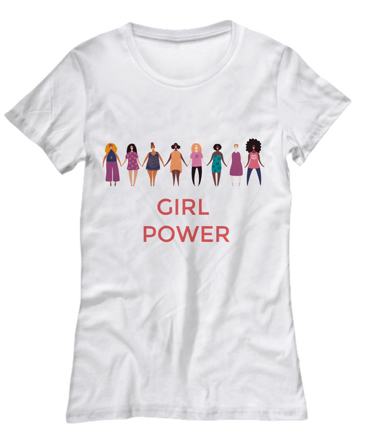 Girl power national women's day graphic t-shirt for women