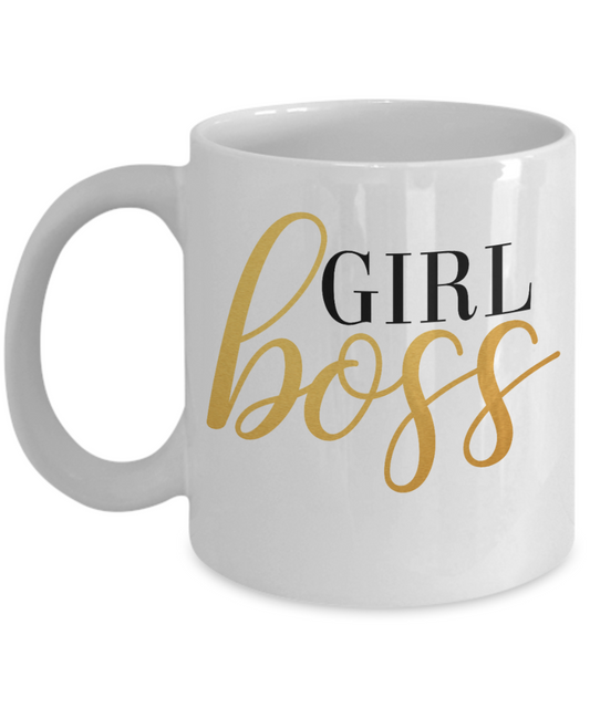 Girl boss funny coffee mug tea cup mug with sayings gift women girl power feminist motivational