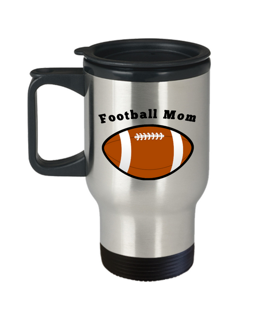 Football Mom Travel Coffee Mug Cup Stainless Steel  Gifts For Women Sports Parents