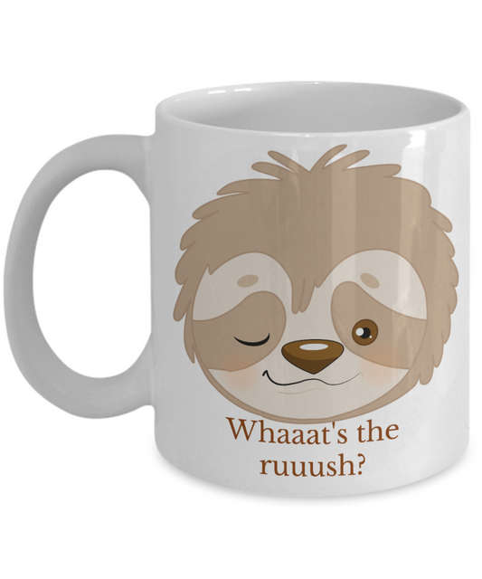 Cute Sloth coffee mug funny animal tea cup gift for her birthday novelty ceramic mug