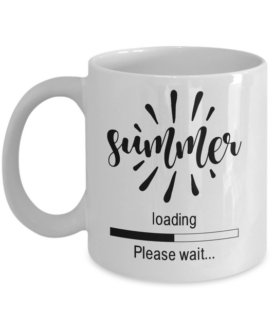 Funny Coffee Mug summer loading tea cup gift novelty mugs with sayings for men women