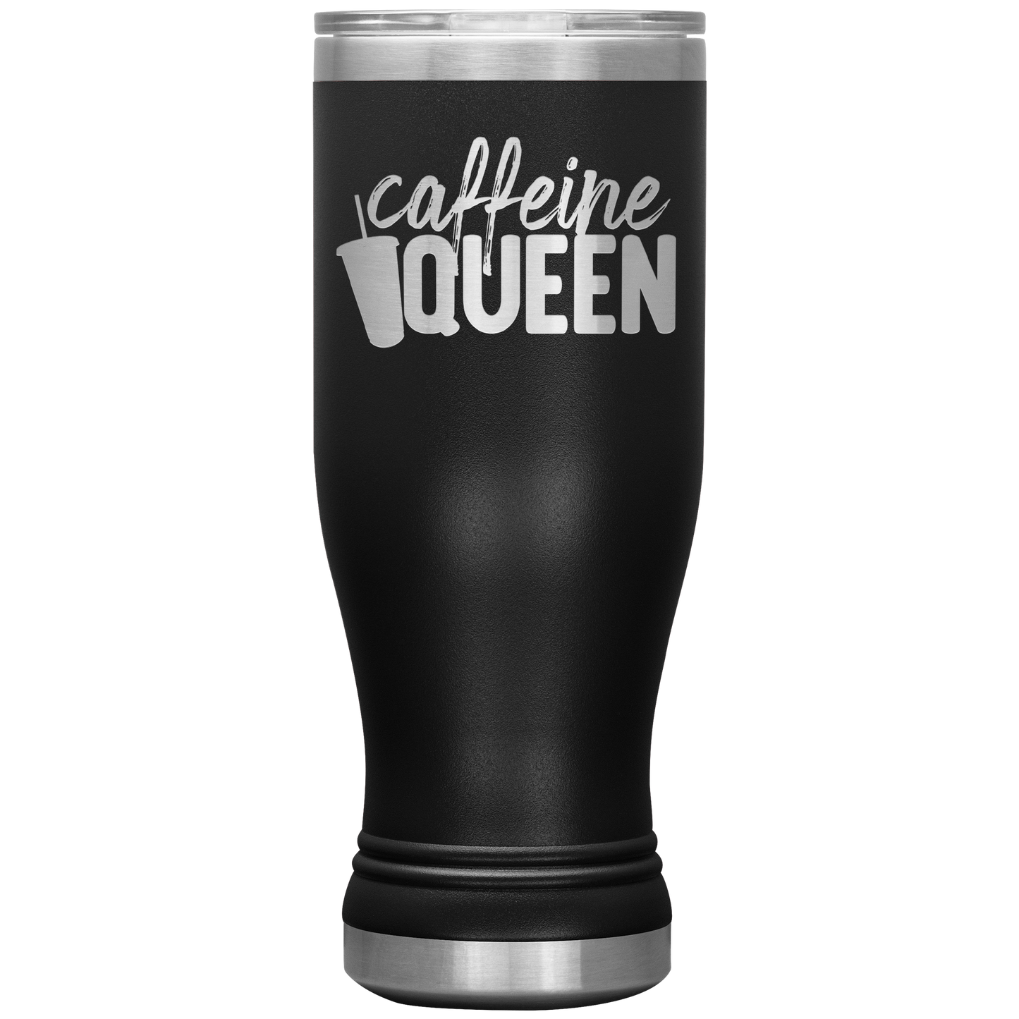 Caffeine Queen Funny Tumbler for Women 20 oz Insulated Stainless Steel Mug Cup