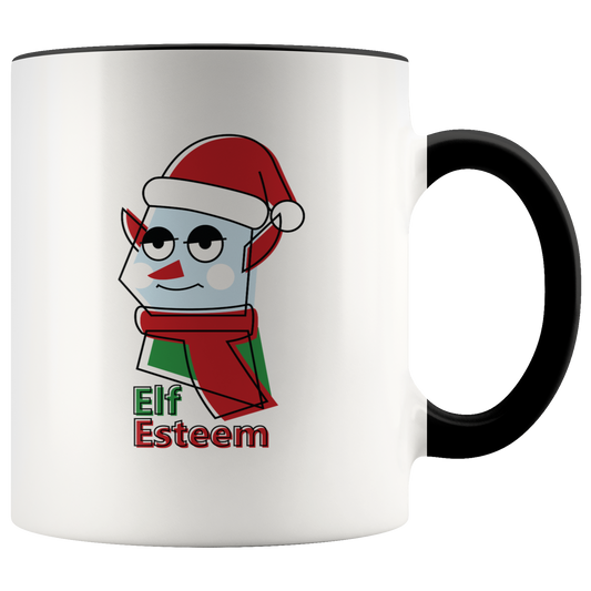 Elf Esteem Funny Christmas Coffee Mug Gift for Him Her Friends Custom accent mug Secret Santa