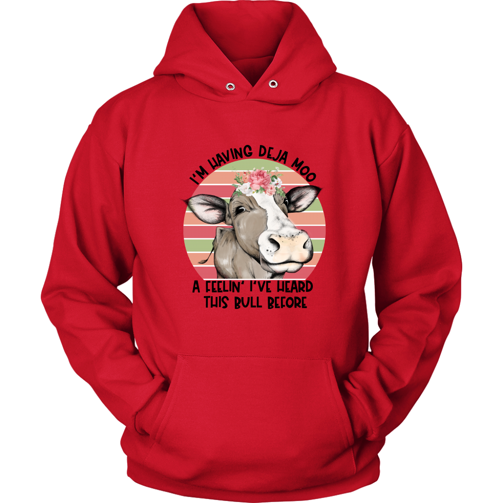 Funny Cow Graphic Hoodie Sweatshirt, Cute Sarcastic Fall Shirt For Women Men