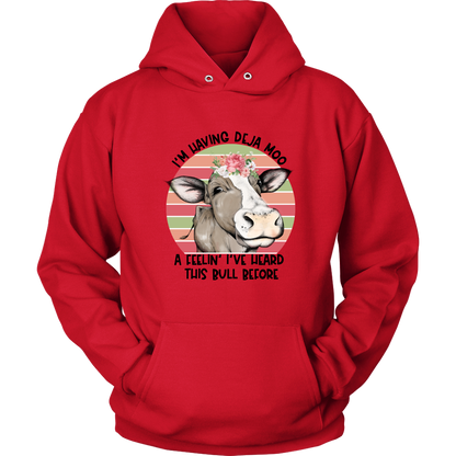 Funny Cow Graphic Hoodie Sweatshirt, Cute Sarcastic Fall Shirt For Women Men