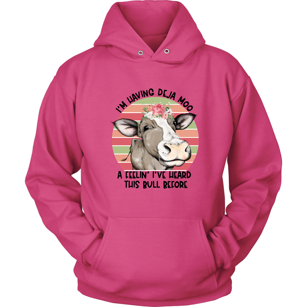 Funny Cow Graphic Hoodie Sweatshirt, Cute Sarcastic Fall Shirt For Women Men