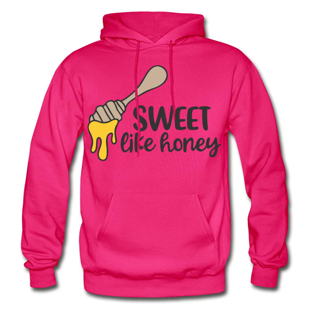 Hoodie For Women Sweet Like Honey Bee Hoodie - fuchsia