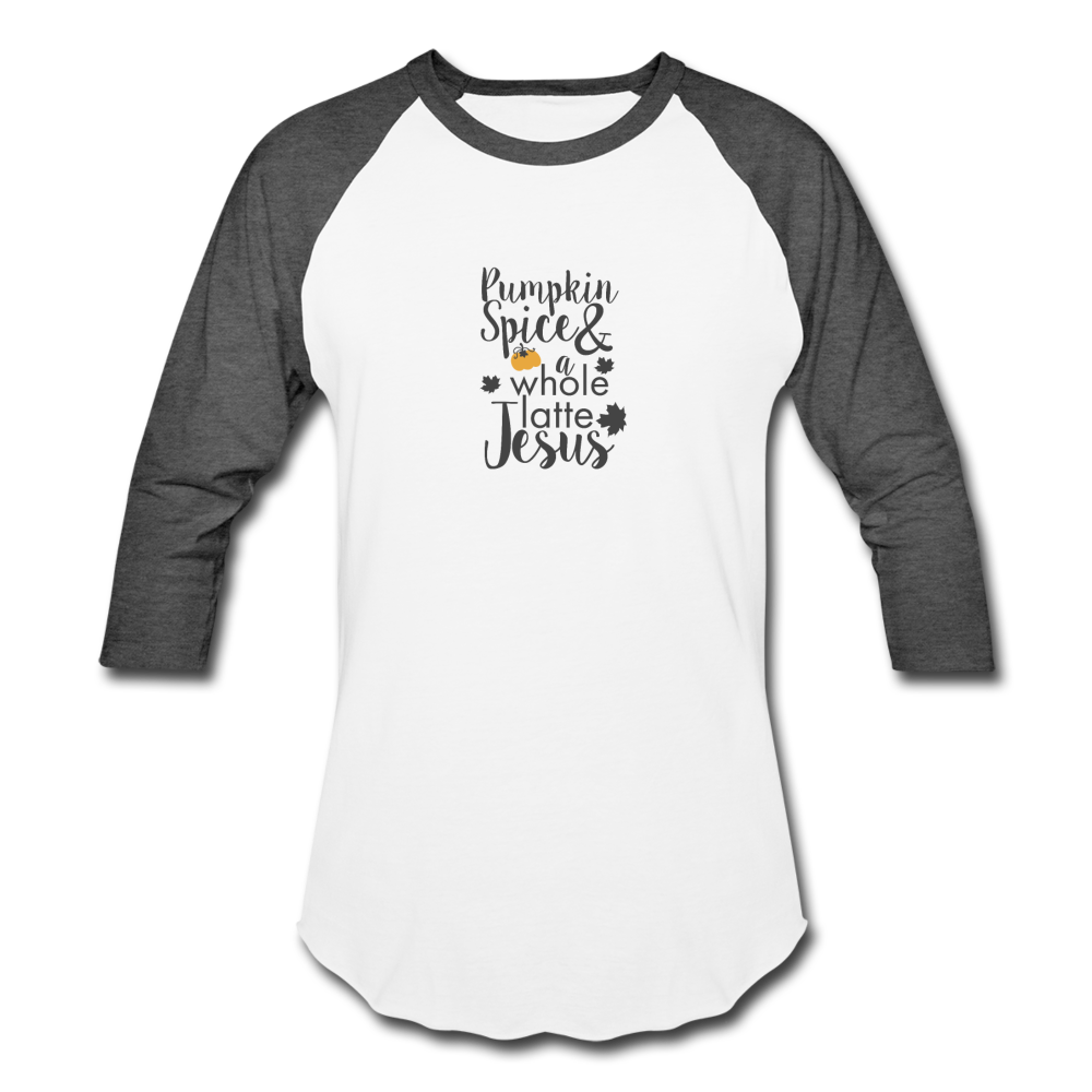 Pumpkin Spice Life Fall Shirt Women Raglan Baseball Fall Clothing Autumn Shirt - white/charcoal