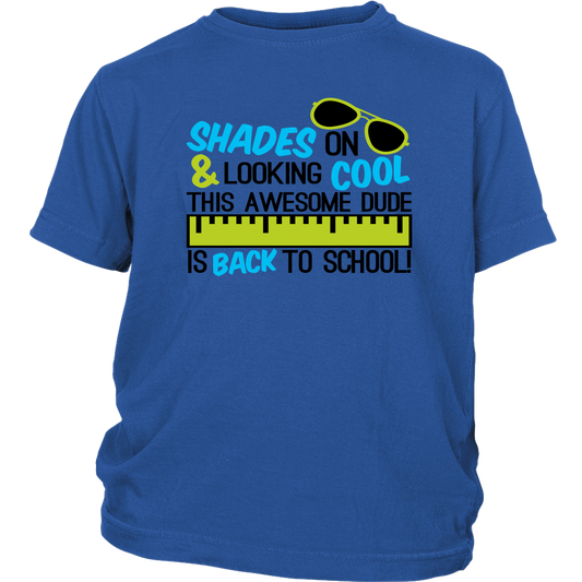 Boys Royal  blue back to school t-shirt