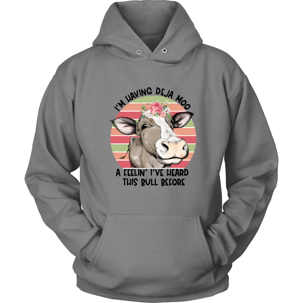 Funny Cow Graphic Hoodie Sweatshirt, Cute Sarcastic Fall Shirt For Women Men