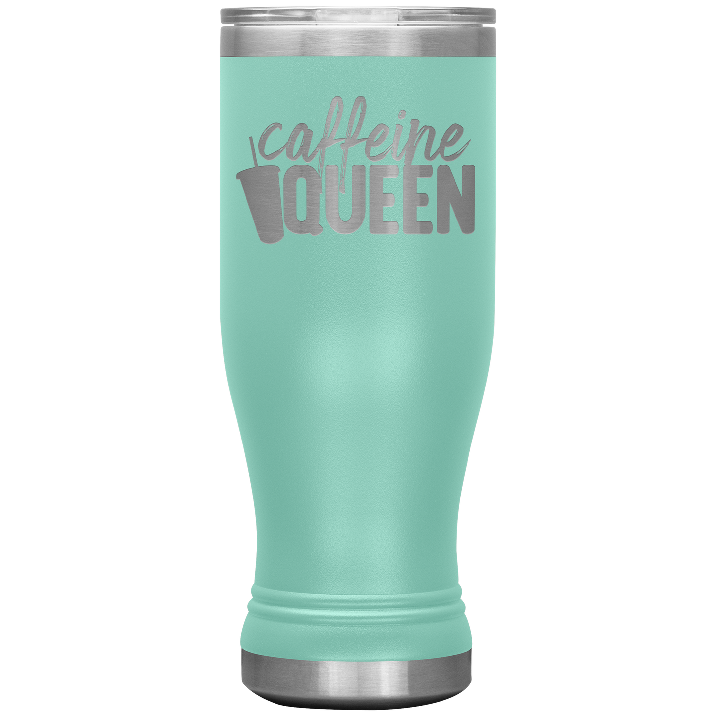 Caffeine Queen Funny Tumbler for Women 20 oz Insulated Stainless Steel Mug Cup