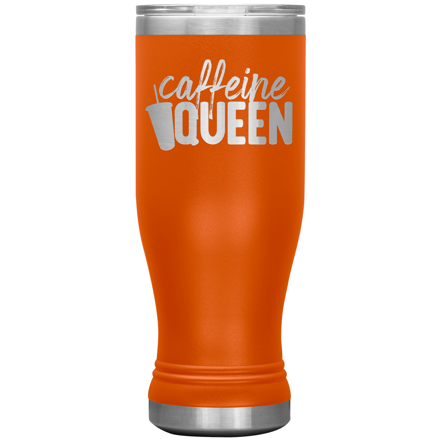 Caffeine Queen Funny Tumbler for Women 20 oz Insulated Stainless Steel Mug Cup